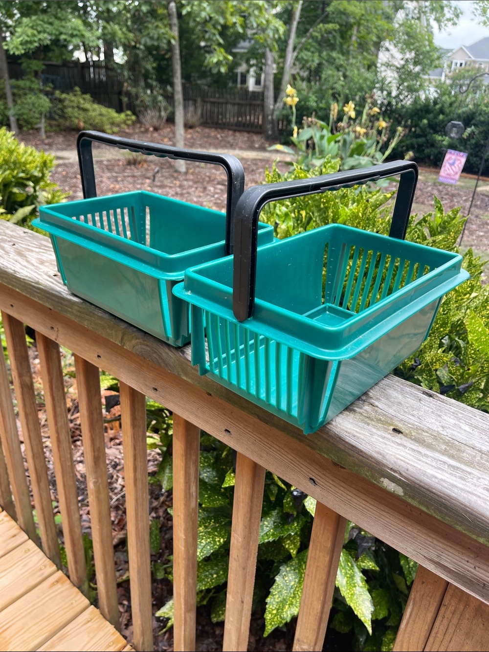 Set of two shopping market baskets